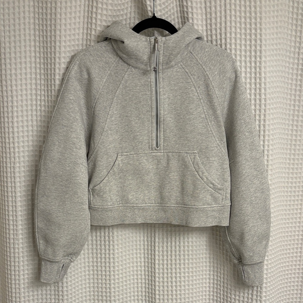 Lululemon Scuba Oversized Half-Zip Hoodie ~ XS/S ~ HC Ultra Light Grey